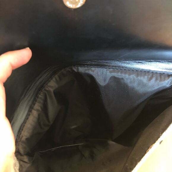 Boss parfums cosmetic bag gray black faux leather felt logo designer minimalist - Picture 4 of 5